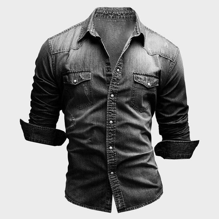 Nemanja - Elegante Camisa Vaquera Con Bolsillos