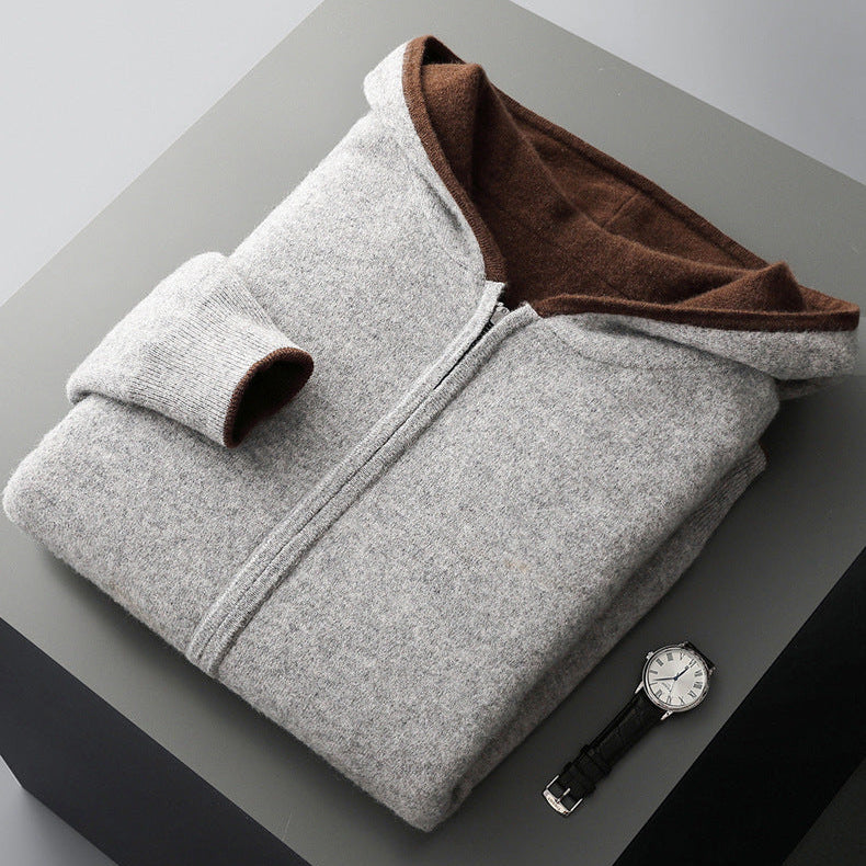 Ayalon - Sudadera Con Capucha Reversible de Cachemira