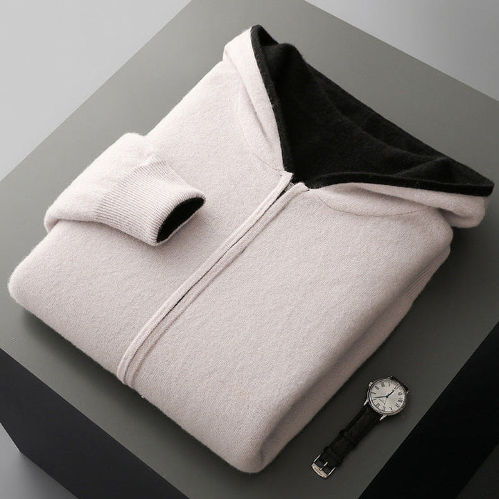 Ayalon - Sudadera Con Capucha Reversible de Cachemira