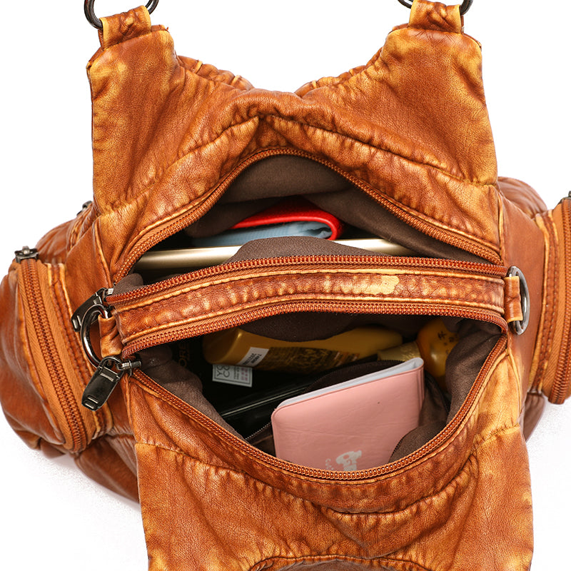 Alician - Bolso Boho con Múltiples Bolsillos con Cremallera