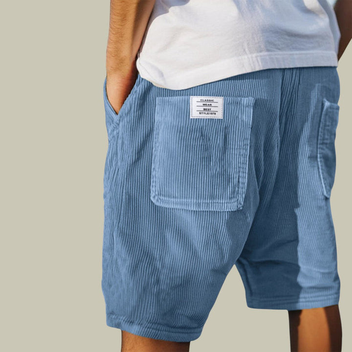 Steyn - Pantalones Cortos de Terciopelo Con Cintura Elástica