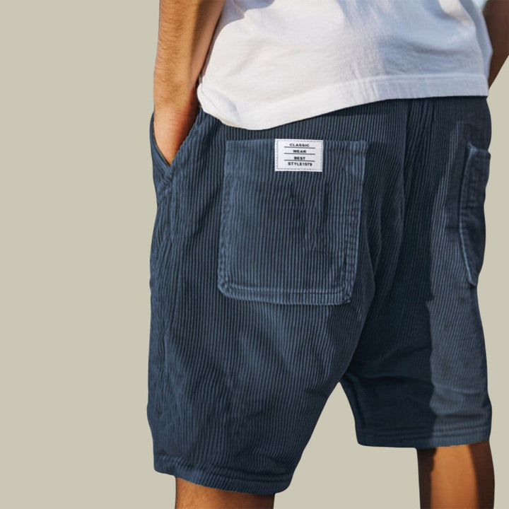 Steyn - Pantalones Cortos de Terciopelo Con Cintura Elástica