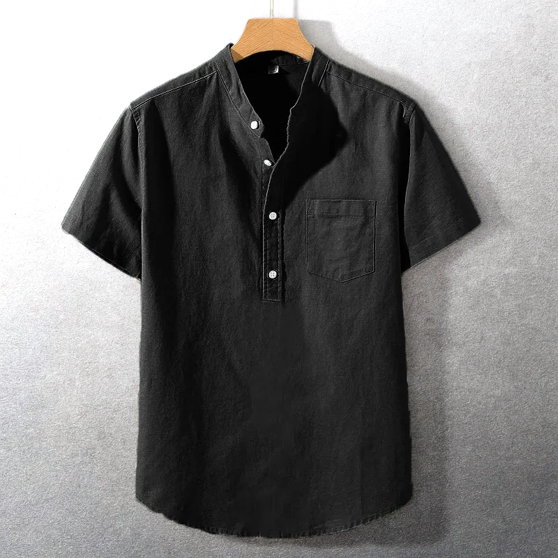 Sung - Camisa De Mezcla De Algodón