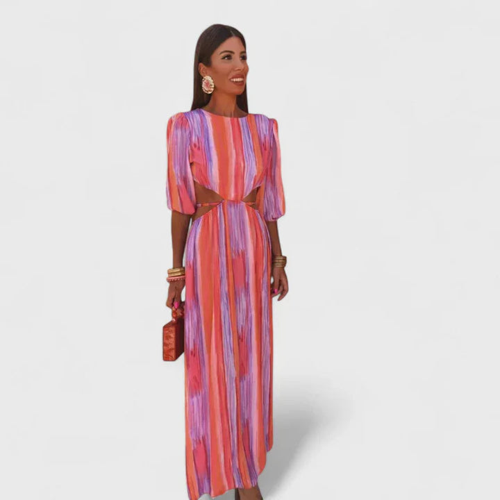 Azevedo - Elegante Vestido Largo Con Cortes