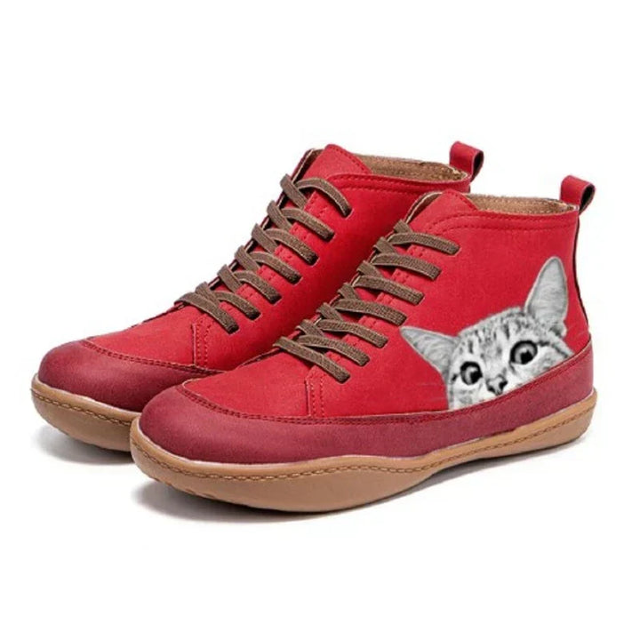 Fenna - Botines De Piel De Gato