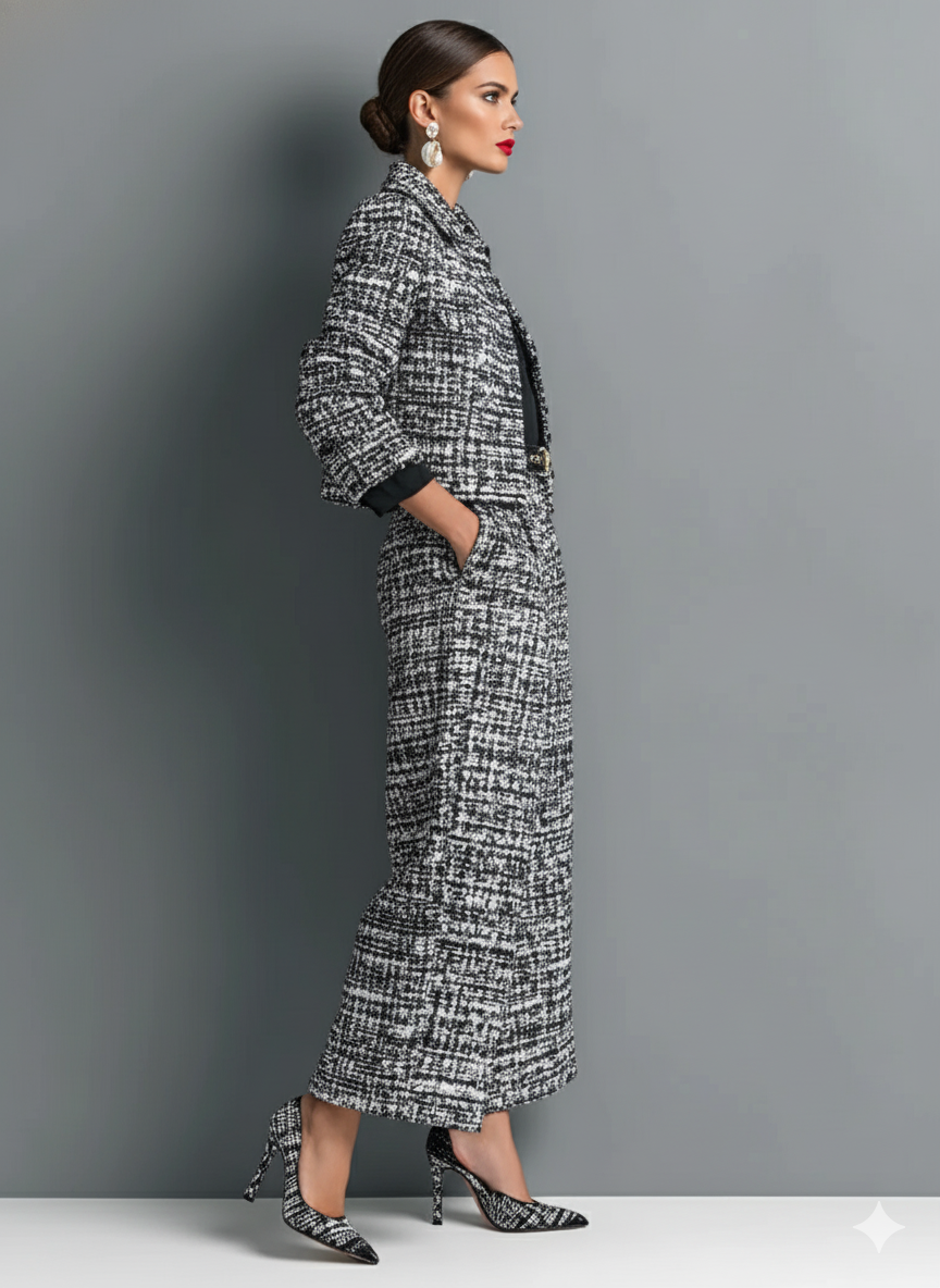 Aderet - Elegante Chaqueta de Manga Larga y Pantalón Informal