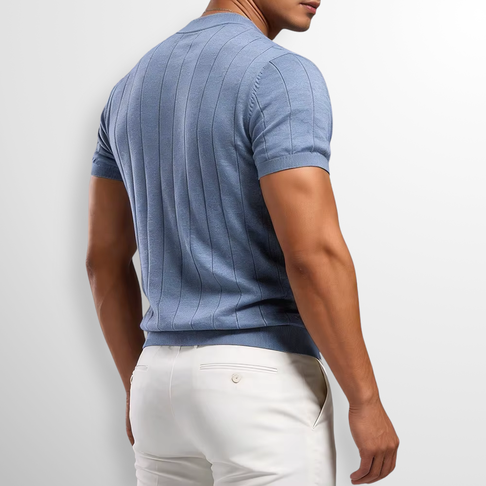 Driessen - Camiseta de Punto Acanalado