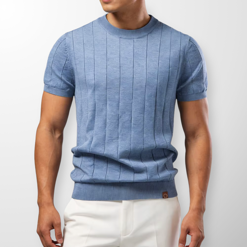 Driessen - Camiseta de Punto Acanalado