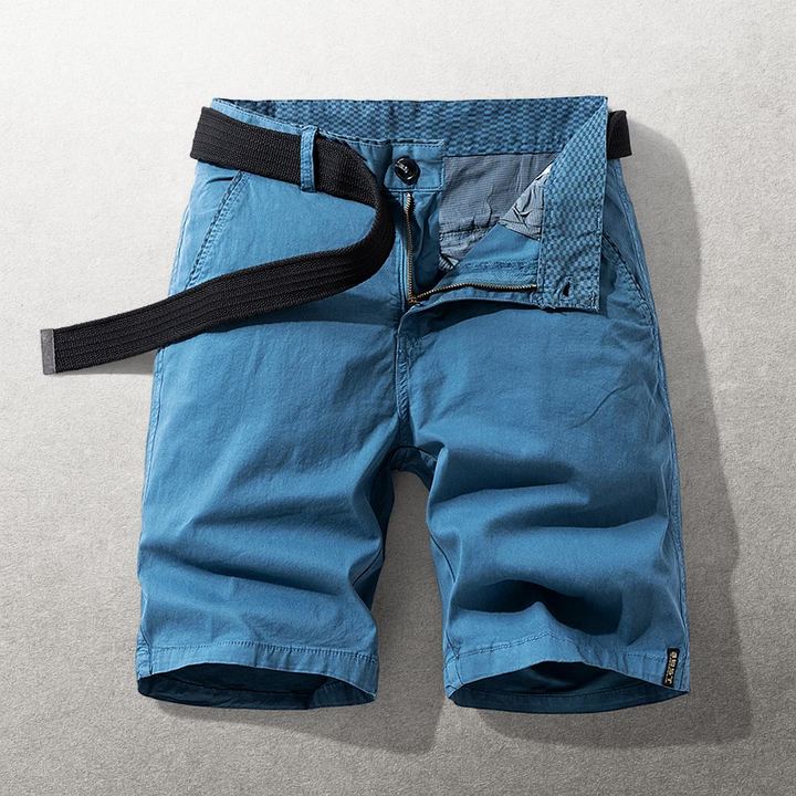 Heinen - Pantalones Cortos Informales Con Cinturón de Tela Ajustable
