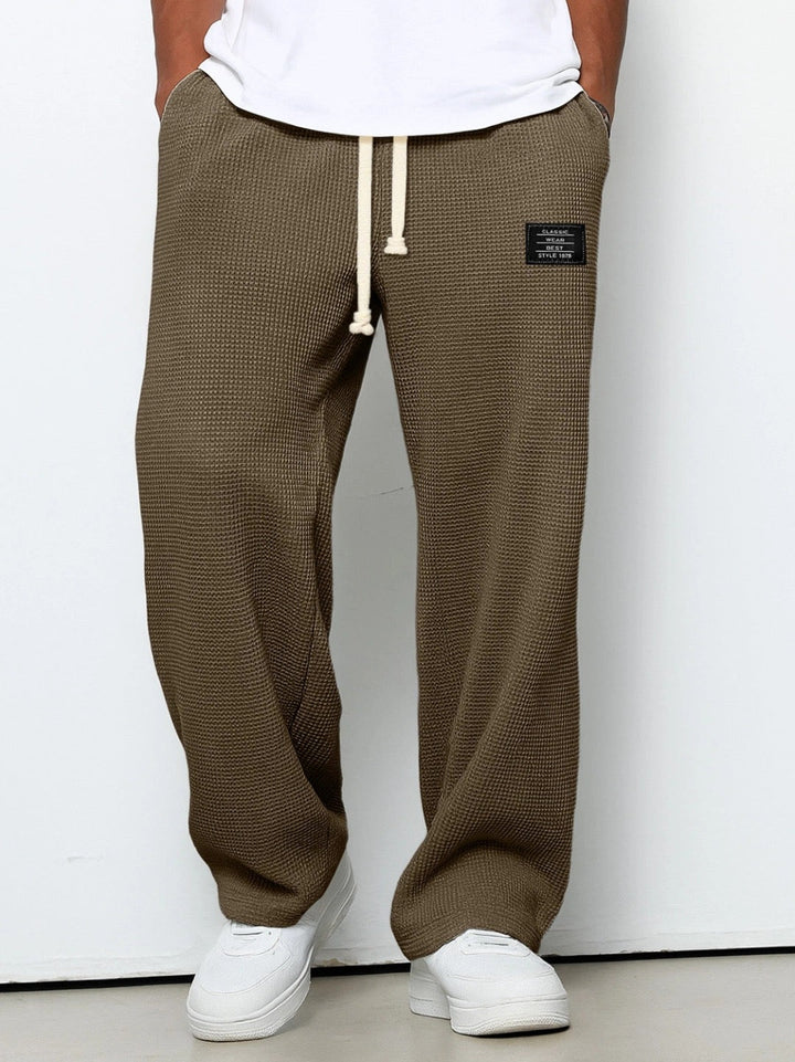 Dezlan - Pantalones Holgados De Pierna Ancha Con Cintura Ajustable