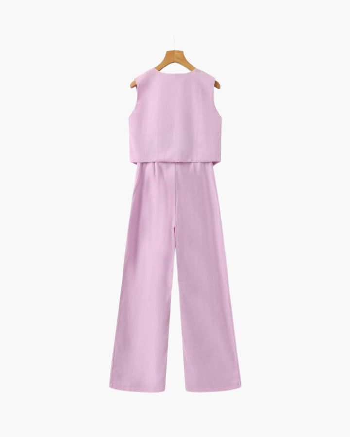 Lenaya - Traje De Lino De Dos Piezas