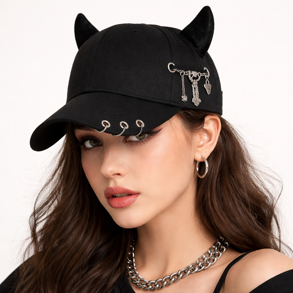 González - Gorra con visera Ajustable de Cuerno de Vaca