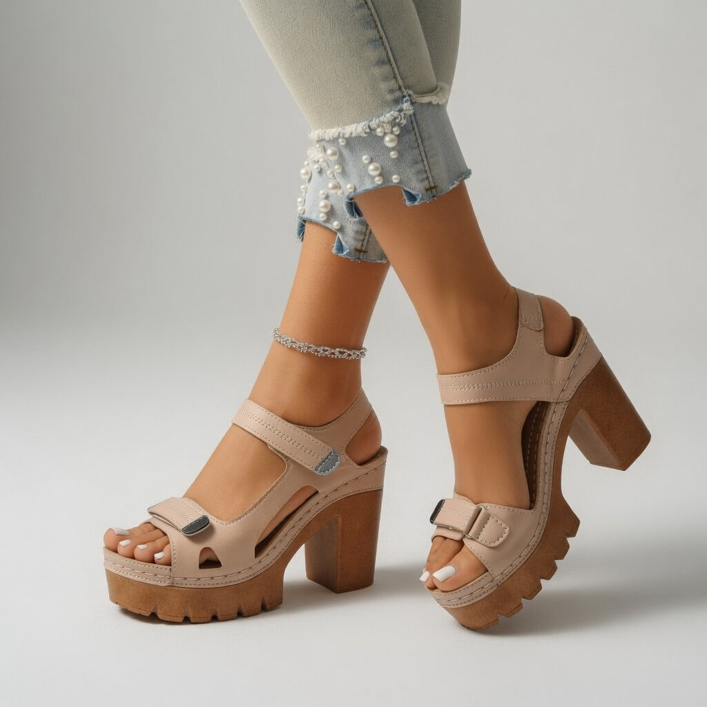 Lidya - Sandalias Elegantes Con Tacón Grueso