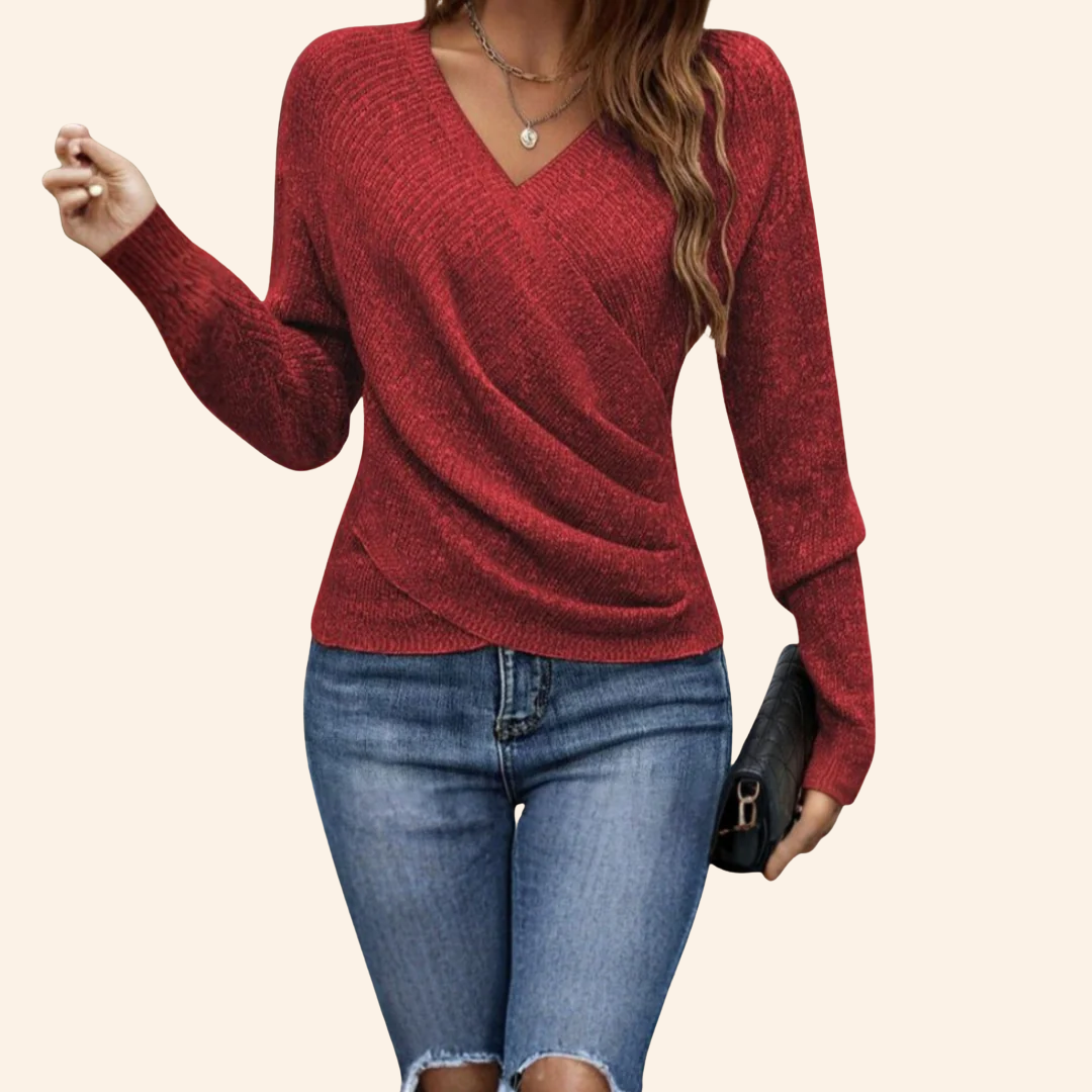 Berit - Elegante Jersey De Manga Larga De Punto