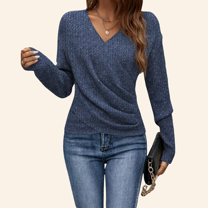 Berit - Elegante Jersey De Manga Larga De Punto