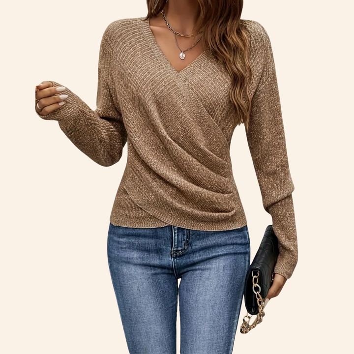 Berit - Elegante Jersey De Manga Larga De Punto