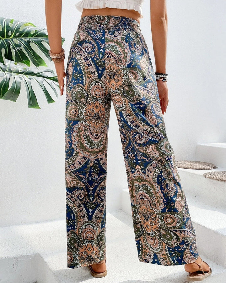 Narella - Pantalón Ancho Con Estampado De Cachemira