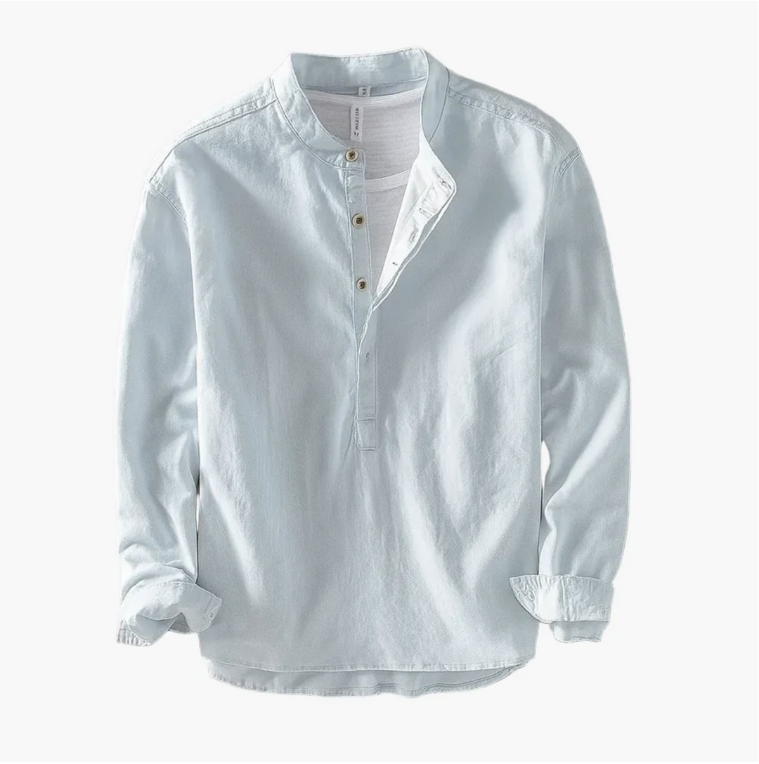Fintan - Camisa De Verano Con Tapeta De Botones