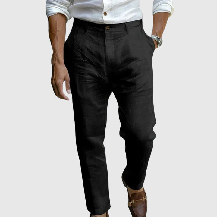 Aminuddin - Causal Suelto Linen Pantalón