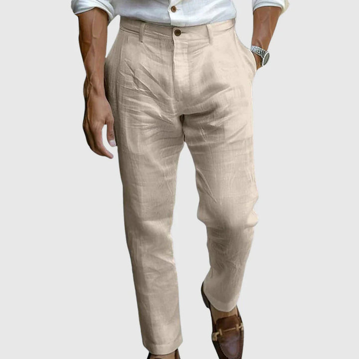 Aminuddin - Causal Suelto Linen Pantalón