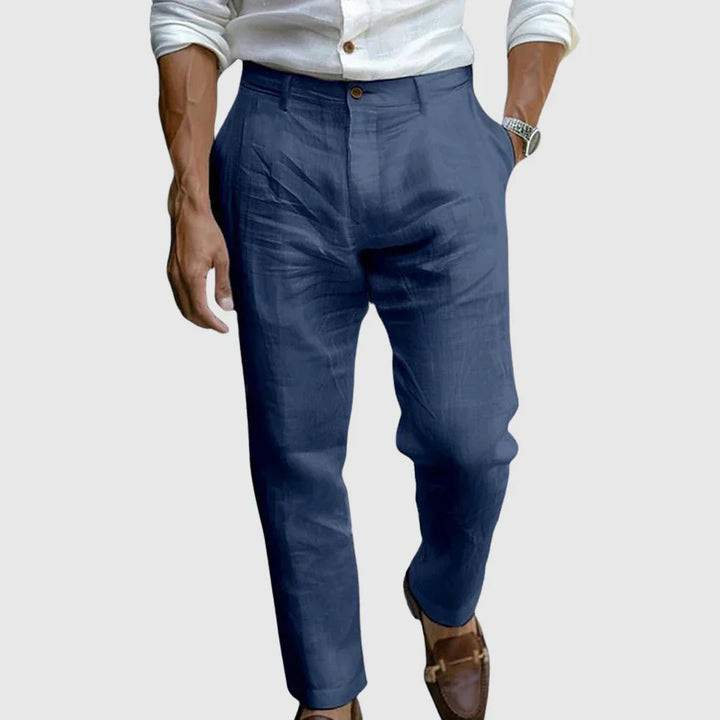 Aminuddin - Causal Suelto Linen Pantalón
