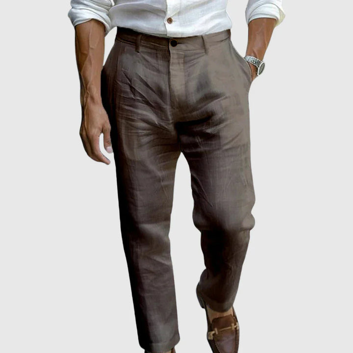 Aminuddin - Causal Suelto Linen Pantalón