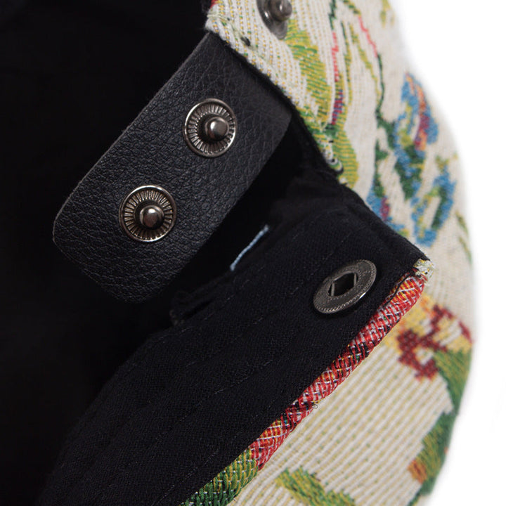 Sekou - Gorra Plana Tejida Con Estampado Floral