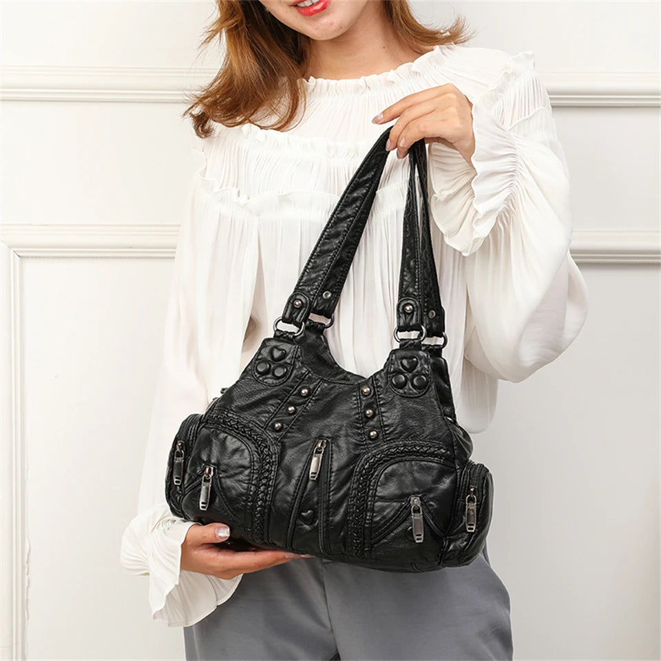 Alician - Bolso Boho con Múltiples Bolsillos con Cremallera