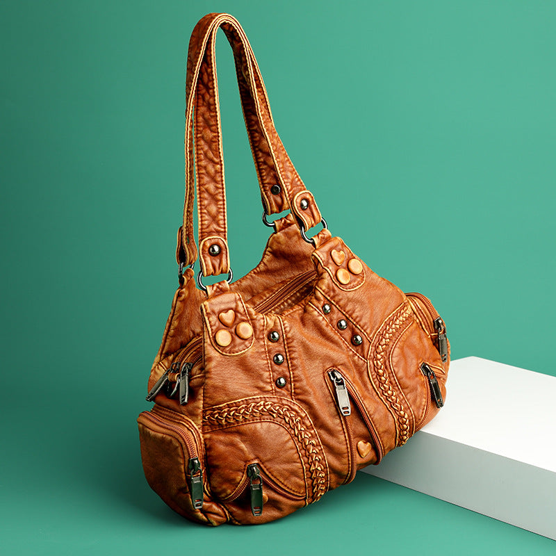 Alician - Bolso Boho con Múltiples Bolsillos con Cremallera