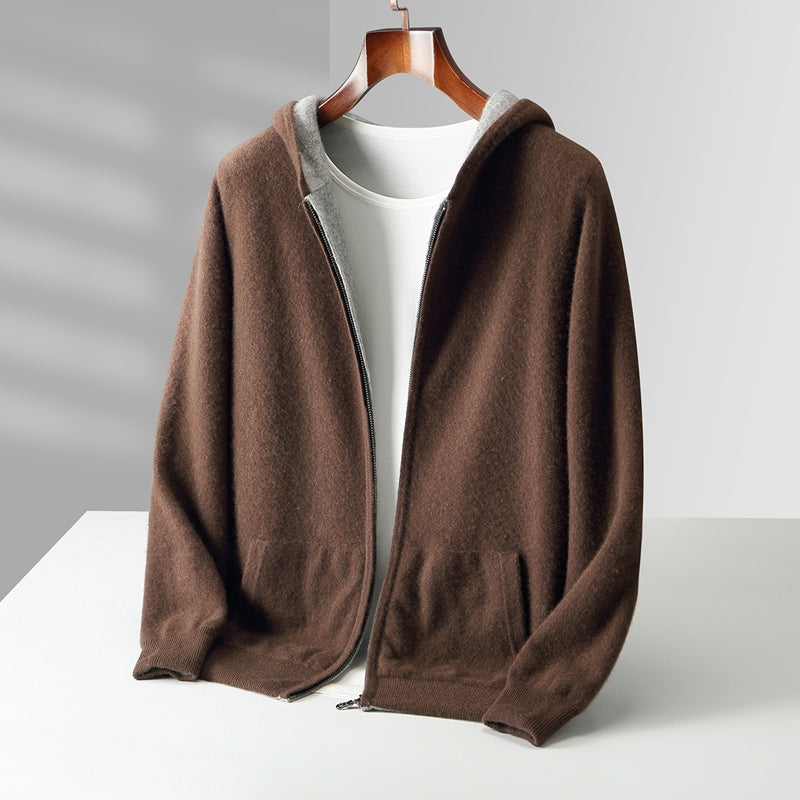 Ayalon - Sudadera Con Capucha Reversible de Cachemira