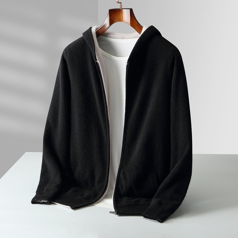 Ayalon - Sudadera Con Capucha Reversible de Cachemira