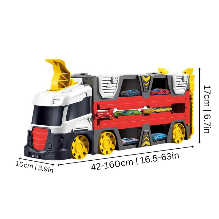 MechTrack - Camión Transformador Versátil con Pista de Carreras