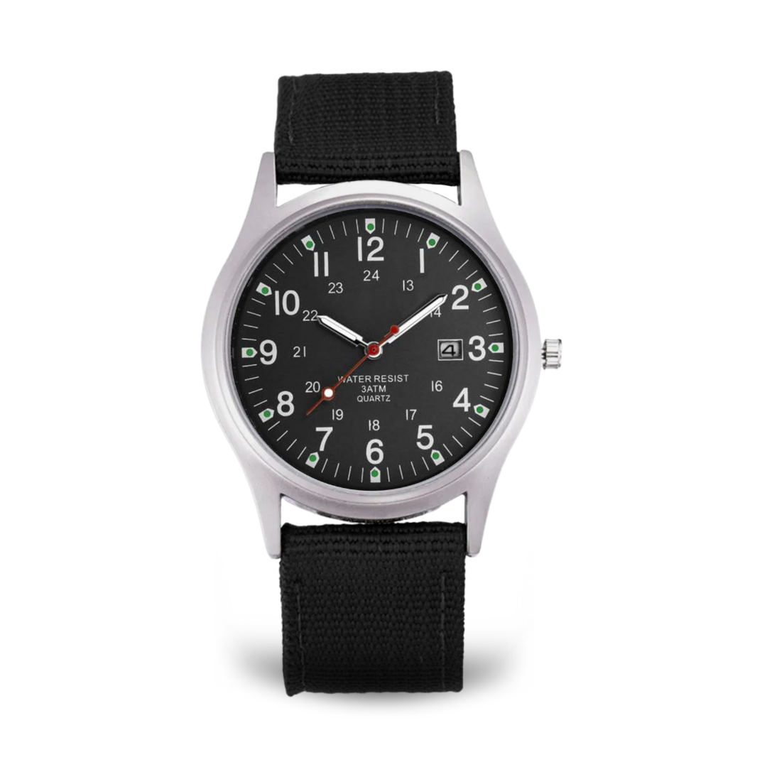 Reloj de pulsera informal inspirado en el militar