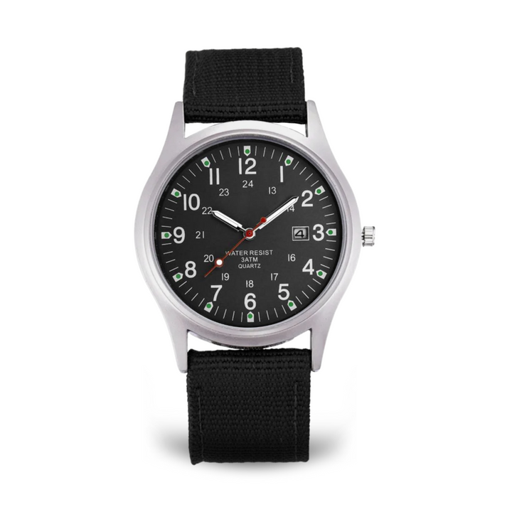 Reloj de pulsera informal inspirado en el militar