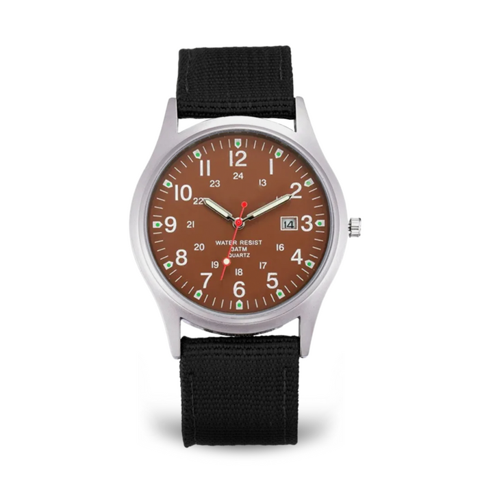 Reloj de pulsera informal inspirado en el militar