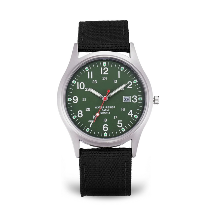 Reloj de pulsera informal inspirado en el militar