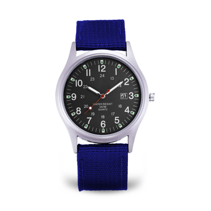 Reloj de pulsera informal inspirado en el militar