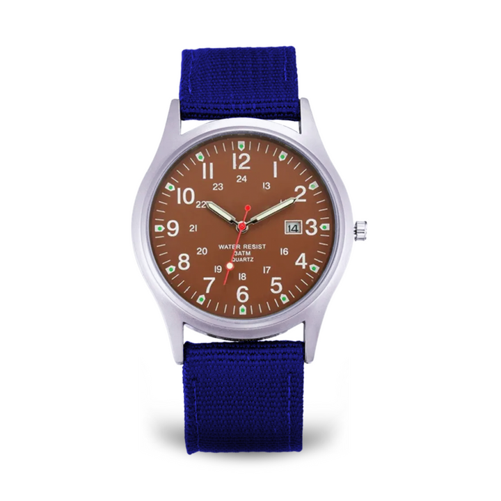 Reloj de pulsera informal inspirado en el militar