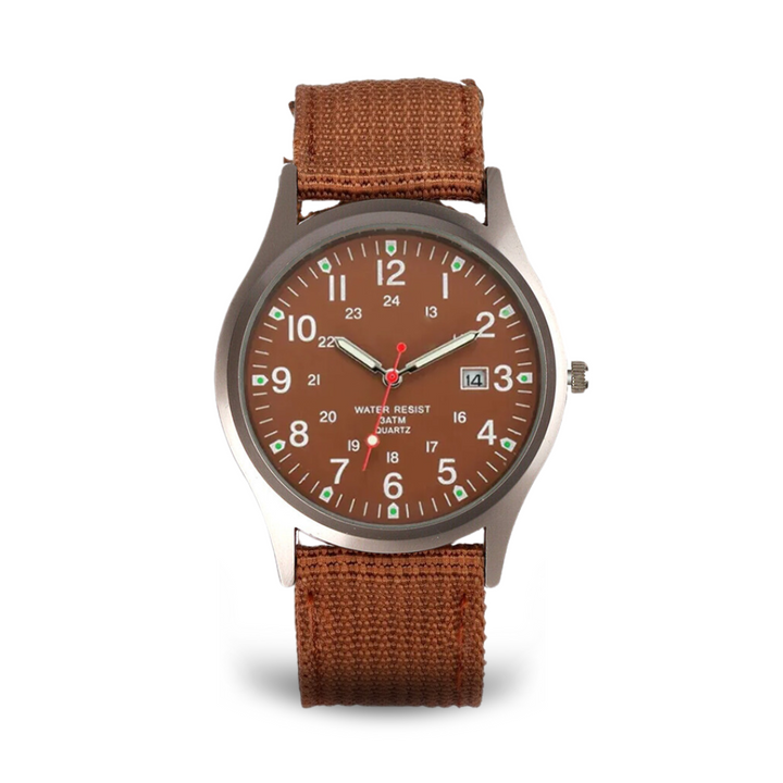 Reloj de pulsera informal inspirado en el militar