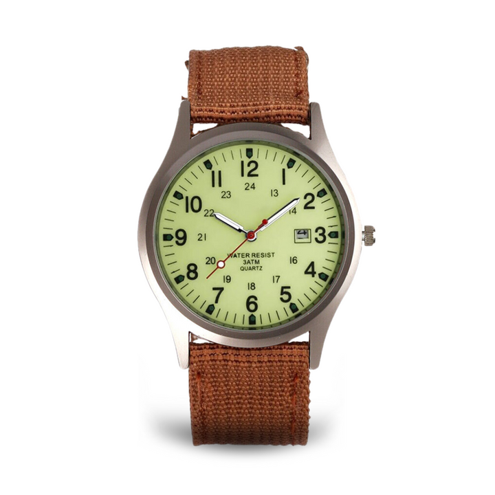 Reloj de pulsera informal inspirado en el militar