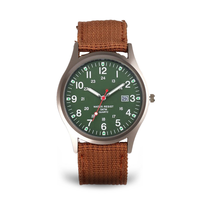 Reloj de pulsera informal inspirado en el militar