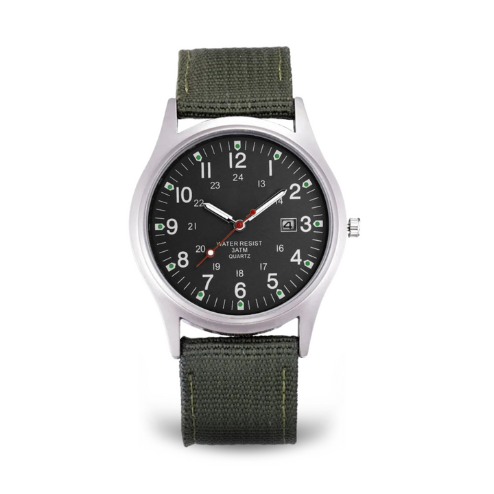 Reloj de pulsera informal inspirado en el militar