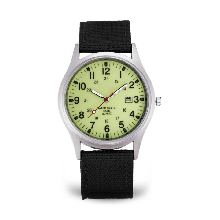 Reloj de pulsera informal inspirado en el militar