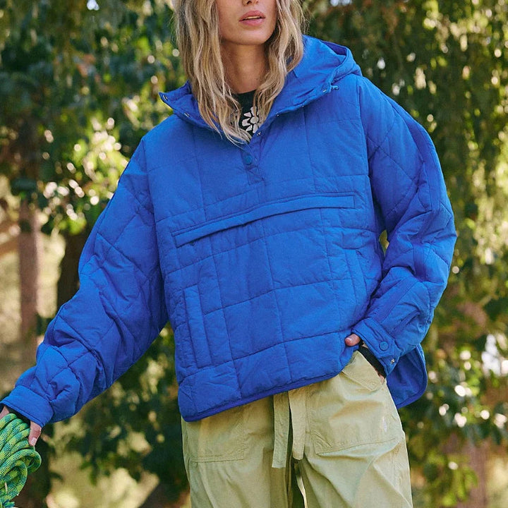 Merve - Elegante Manga Larga Puffer Chaqueta