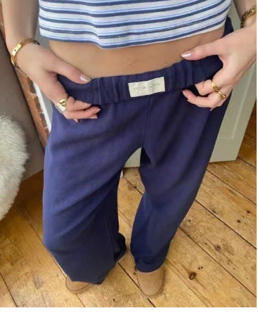 Evgenia - Pantalones De Salón De Corte Ancho Con Cintura Elástica