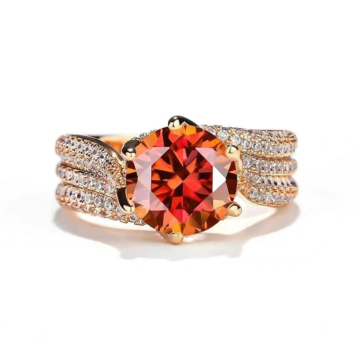 Halyna - Anillo De Moissanita Super Flash D 3 Quilates