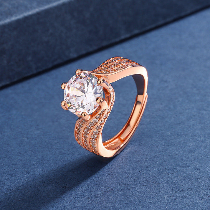 Halyna - Anillo De Moissanita Super Flash D 3 Quilates