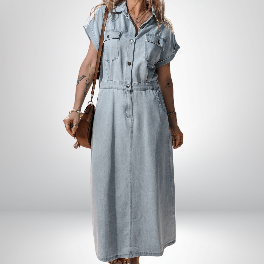 Brygida - Elegante Vestido Vaquero