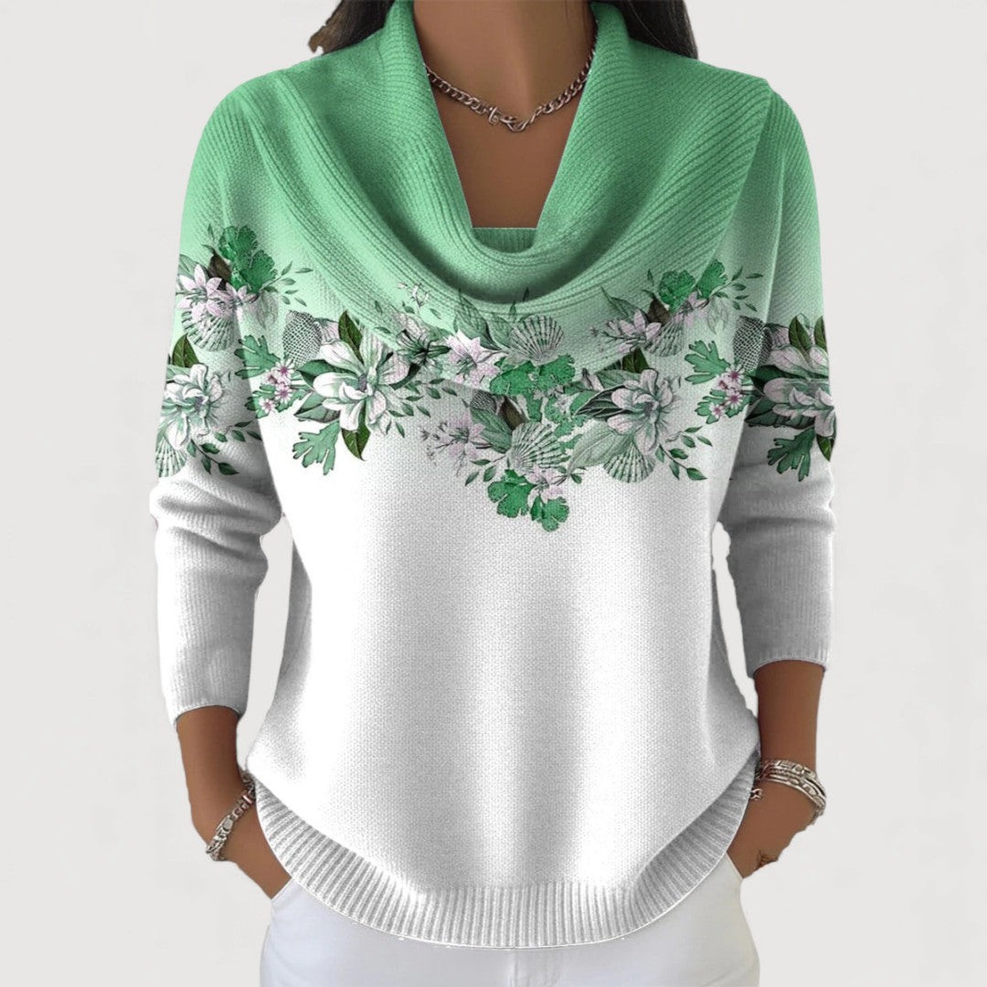 Ritika - Jersey Floral Con Cuello Redondo