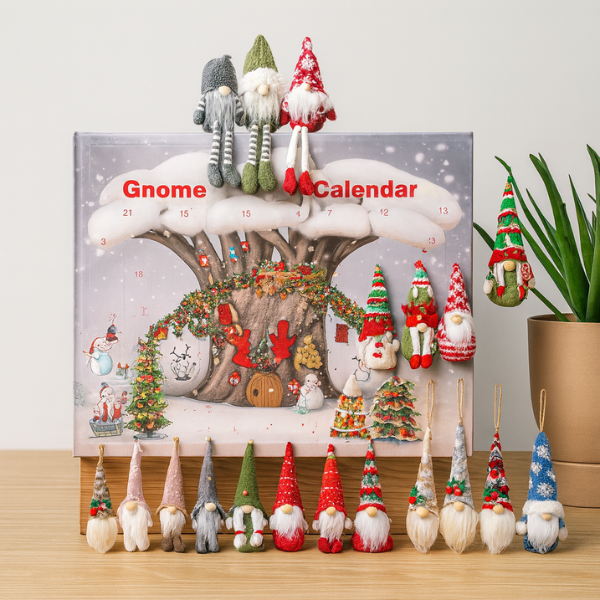 FestiveCharm - Calendario De Adviento Con Gnomos Navideños